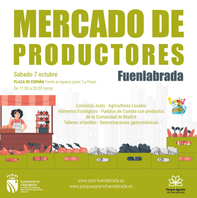 Este sábado, la plaza de España de Fuenlabrada albergará el Mercado de Productores, con 16 puestos que ofrecerán alimentos ecológicos, productos de comercio justo y más. Los agricultores locales venderán sus productos directamente a los consumidores, promoviendo la proximidad y la sostenibilidad.