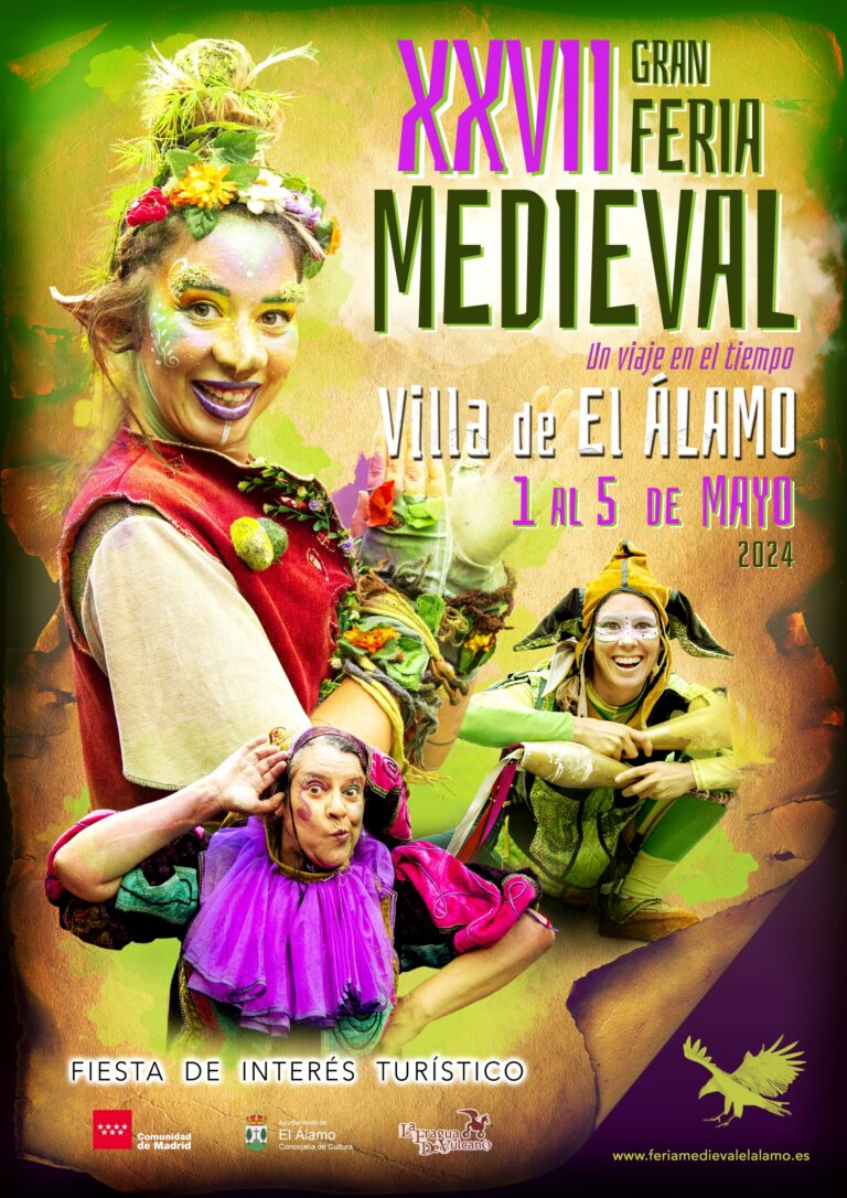 Sumérgete en la magia del Medievo en la XXVII Feria Medieval El Álamo, del 1 al 5 de mayo, con pasacalles, torneos, música y gastronomía.