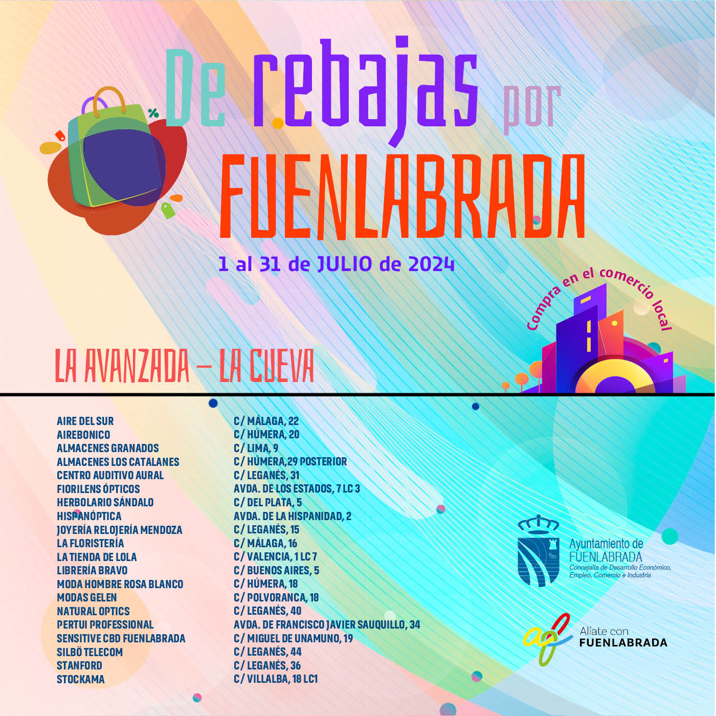 La campaña ¡De rebajas por Fuenlabrada! destaca la importancia de comprar localmente, con 84 establecimientos ofreciendo descuentos hasta el 31 de julio para fortalecer la economía de la ciudad.