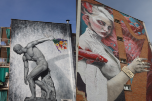 El Museo de Arte Urbano de Fuenlabrada (MAUF) incorpora dos obras icónicas: Sirena de Sfhir y Discóbolo de Diego As. Estos murales, situados en el centro de la ciudad, amplían el atractivo cultural del distrito.