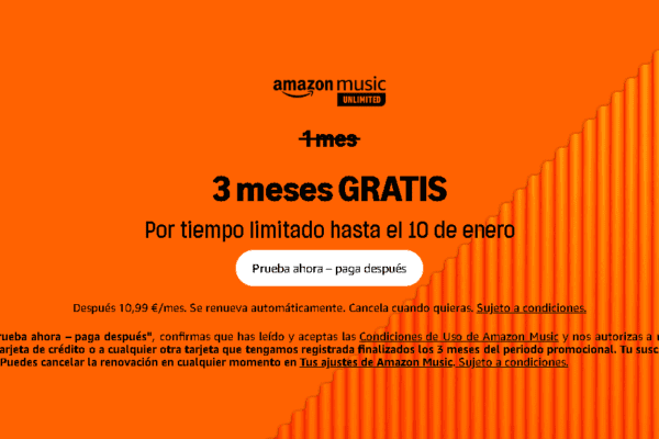 Disfruta de 3 meses gratis de Amazon Music Unlimited – Oferta exclusiva por tiempo limitado
