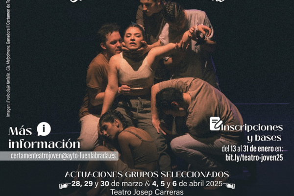 Con el objetivo de fomentar un ocio alternativo entre la juventud que promueva el talento y la cultura, el Ayuntamiento vuelve a convocar una nueva edición del Certamen de Teatro Joven Ciudad de Fuenlabrada.
