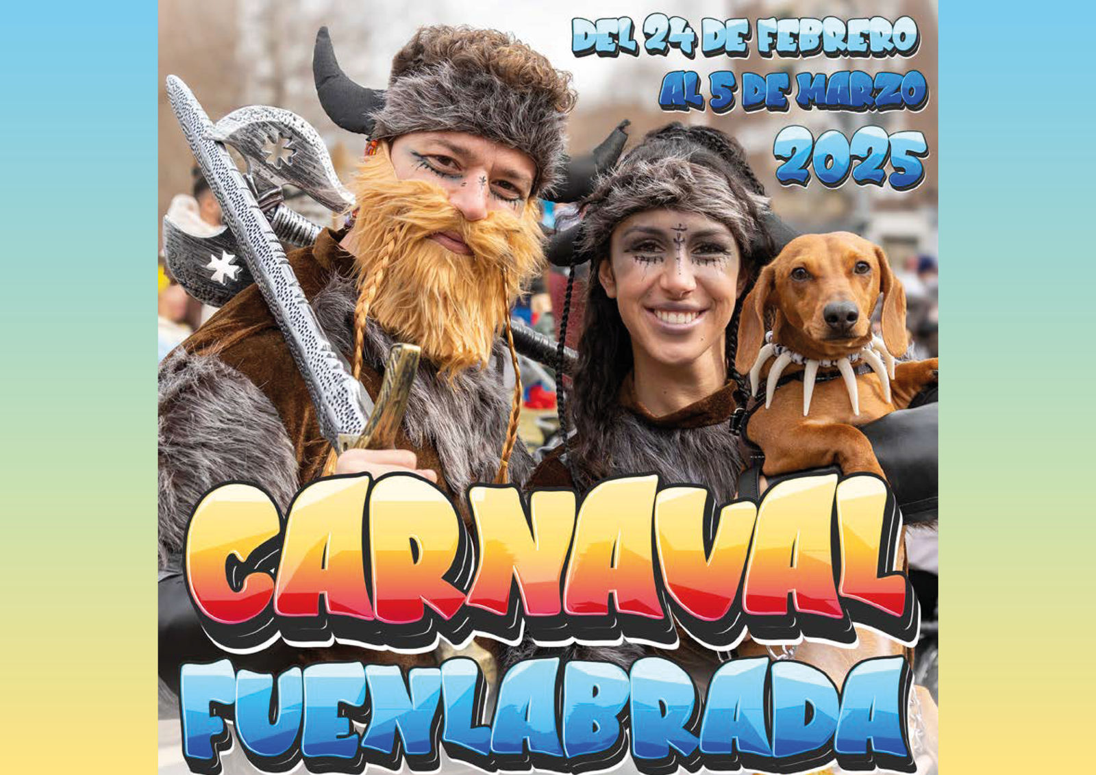 Descubre el programa completo del Carnaval 2025 en Fuenlabrada. Desfiles, chirigotas, conciertos gratuitos y el tradicional entierro de la sardina. Consulta las fechas y actividades destacadas