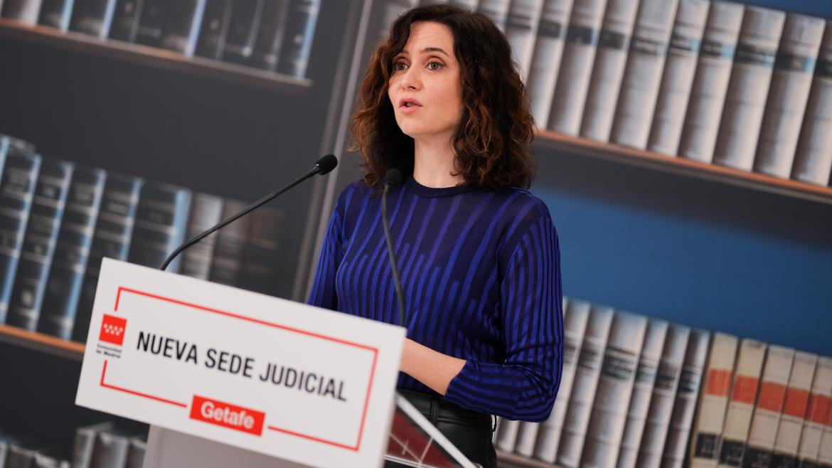 Díaz Ayuso inaugura la ampliación del Palacio de Justicia de Getafe, un proyecto de 9 millones de euros que beneficiará a más de 183.000 vecinos del sur de Madrid.