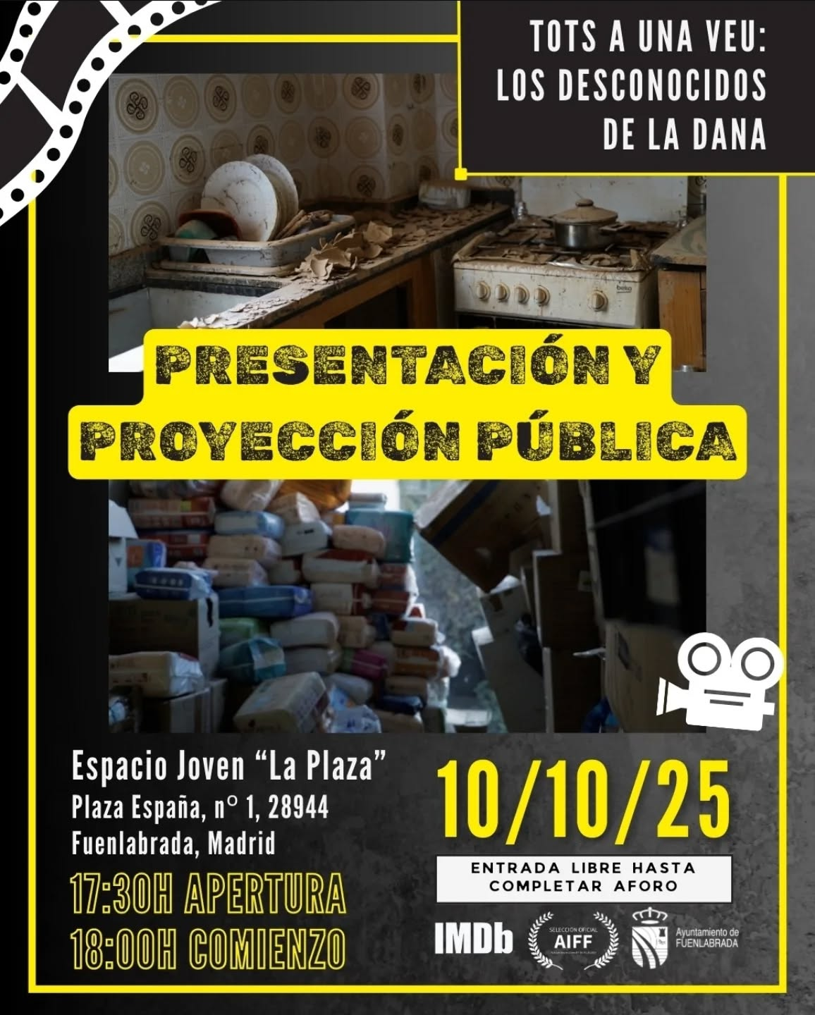 Fuenlabrada acoge la primera proyección pública del documental sobre la DANA y la respuesta ciudadana Fuenlabrada acoge la primera proyección pública del documental sobre la DANA y la respuesta ciudadana