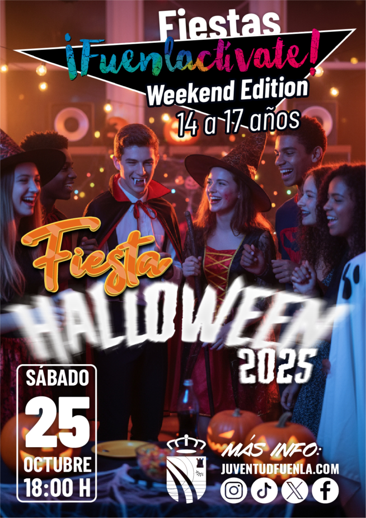 Fuenlabrada celebra Halloween con una gran fiesta juvenil Fuenlactívate en el Espacio Joven La Plaza