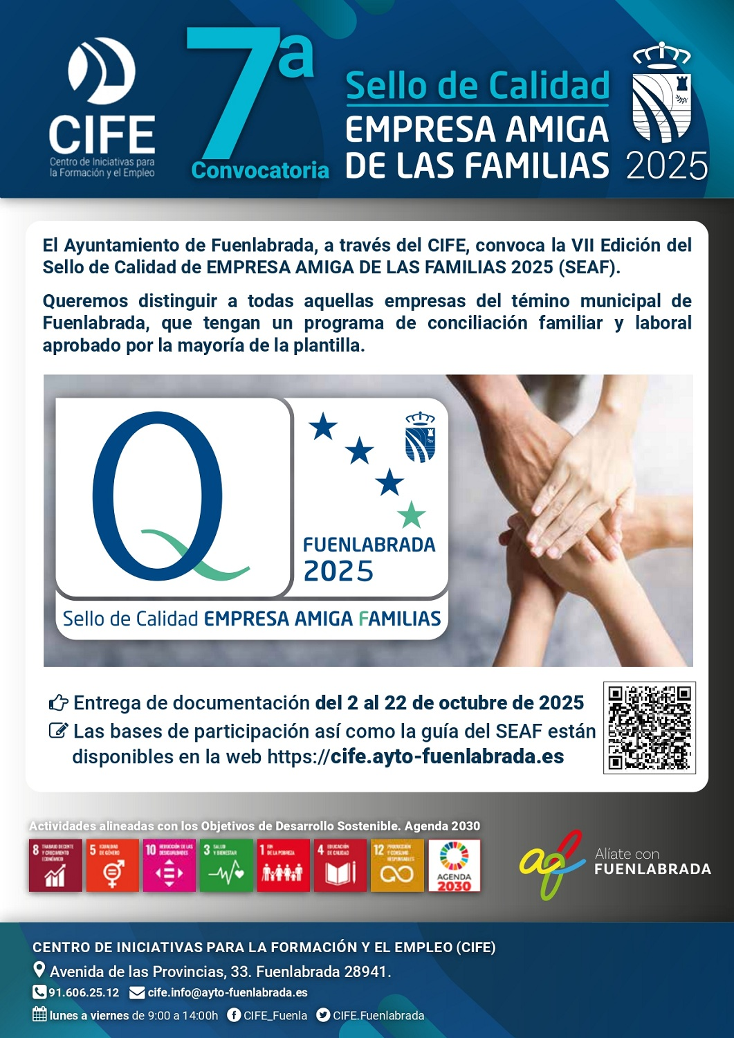 Fuenlabrada abre la 7ª convocatoria del Sello Empresa Amiga de la Familia Fuenlabrada abre la 7ª convocatoria del Sello Empresa Amiga de la Familia